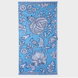 Floral Vines Beach Towel Blue - Roller Rabbit x Target nwt